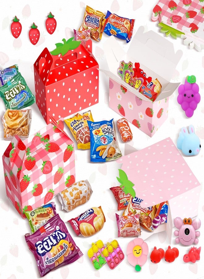 Kriyokiaa 24 Pcs Strawberry Party Favor Box, Berry First Birthday Party Favors Decor, Folding Paper Strawberry Candy Treat Gift Boxes for Baby Shower Decorations Supplies, 6.3 x 3.2 x 3.9 inch - Image 5